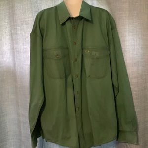 Dockers Size Large Long Sleeve Green Shirt Nice